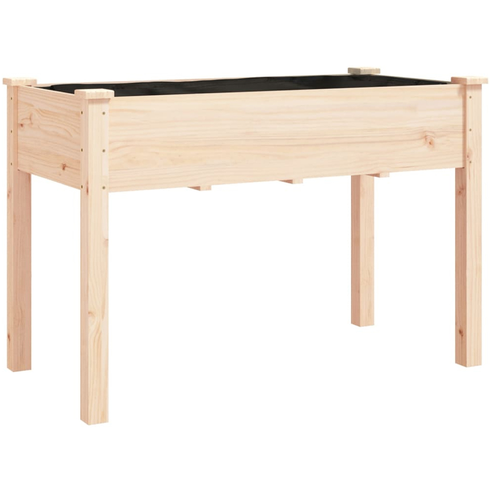 vidaXL Brown Fir Wood Raised Garden Bed 80 x 118 x 59cm Image 2