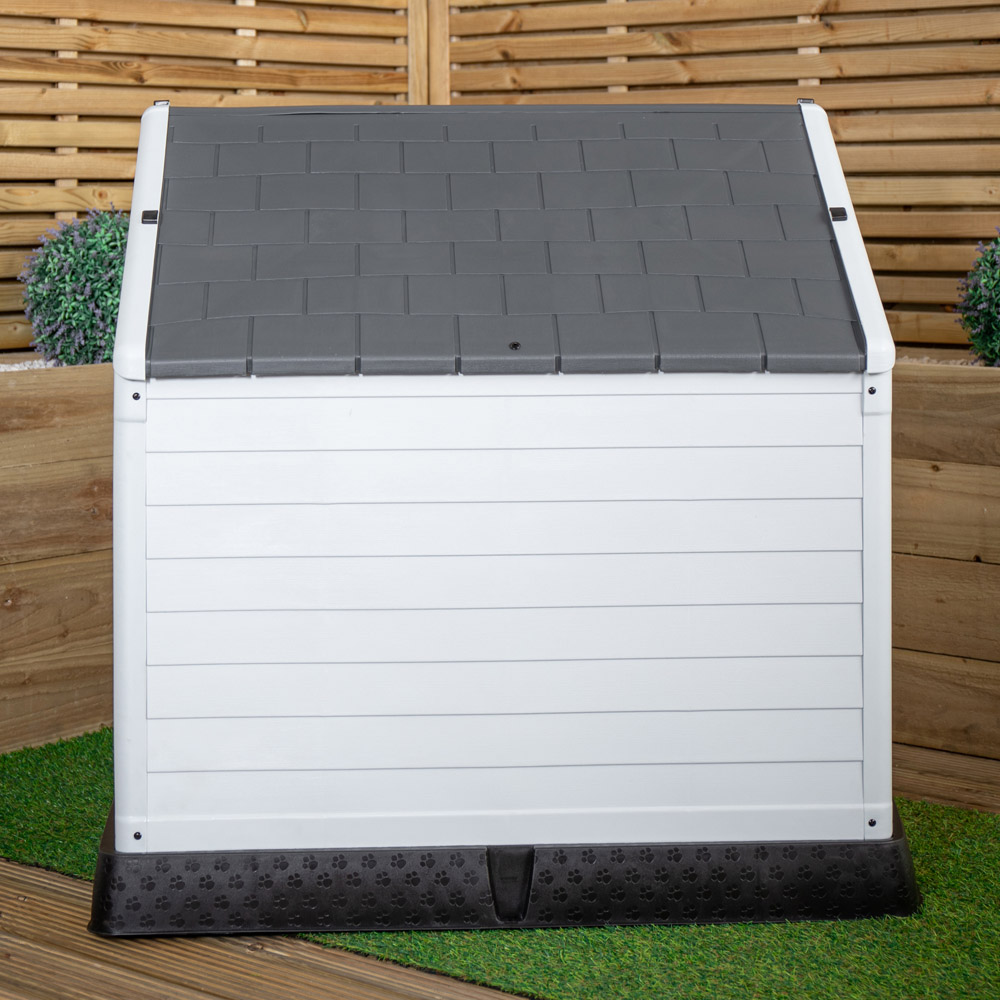 Samuel Alexander Large Grey Outdoor Plastic Dog House 99 x 92cm Image 6