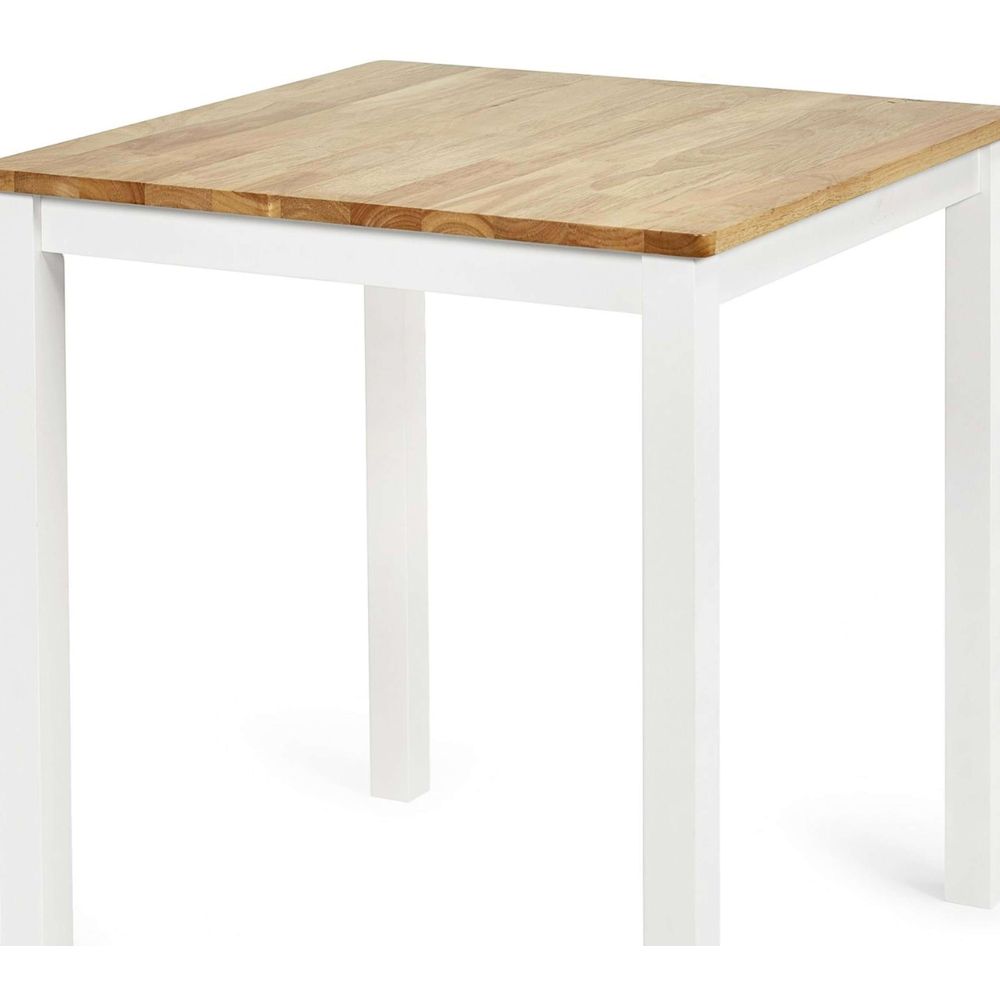 Julian Bowen Linwood 2 Seater White and Oak Dining Table Image 6