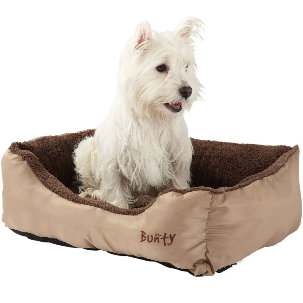 Bunty Deluxe Medium Cream Soft Pet Basket Bed Image 5