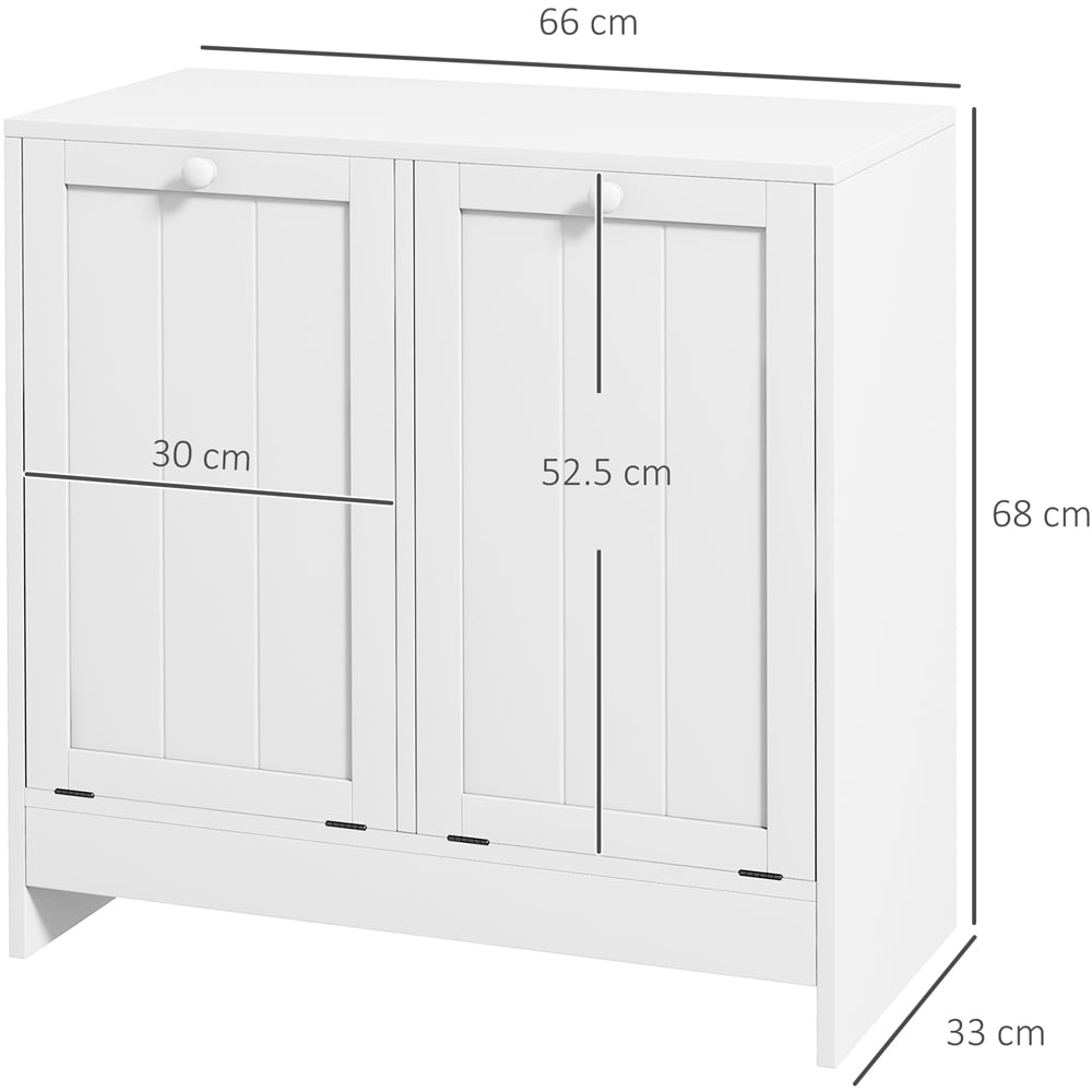Portland Kleankin 2 Door White Tilt Out Laundry Storage Cabinet Image 7