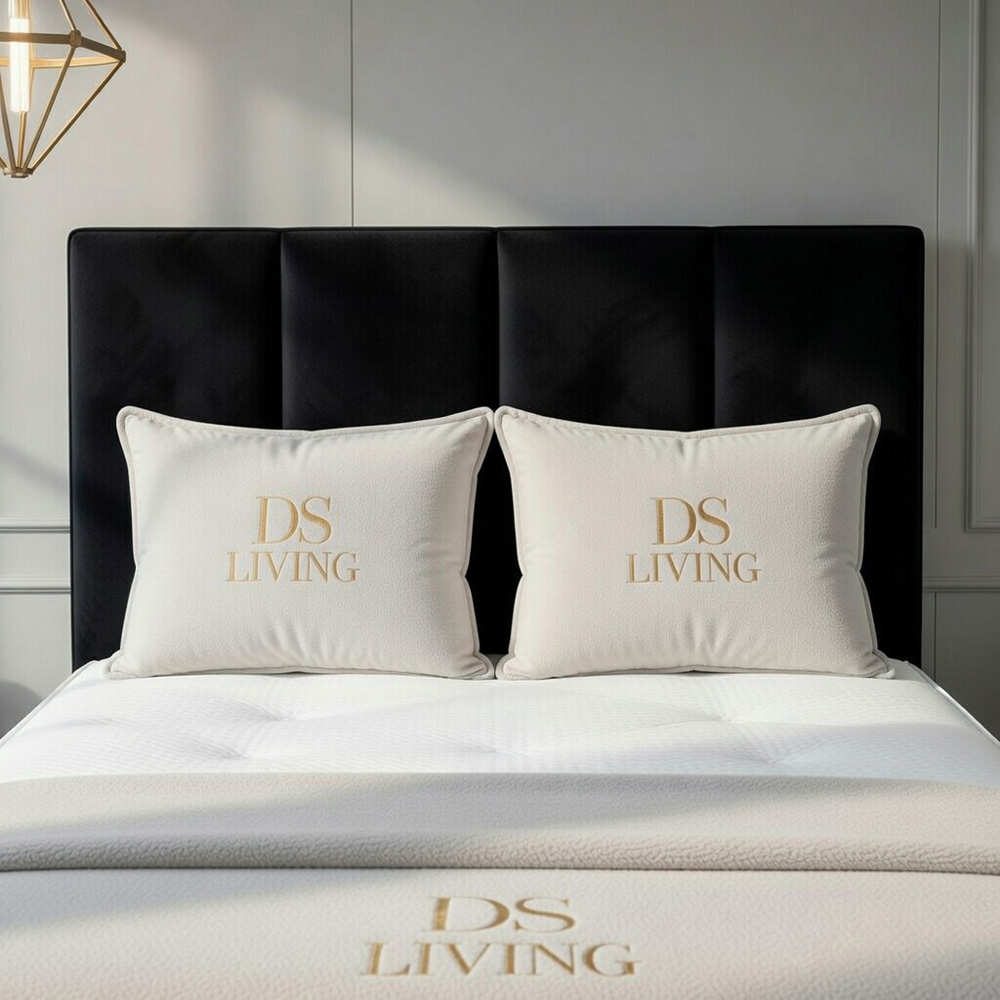 DS Living Harmony Single Black Plush Velvet Ottoman Bed Image 3