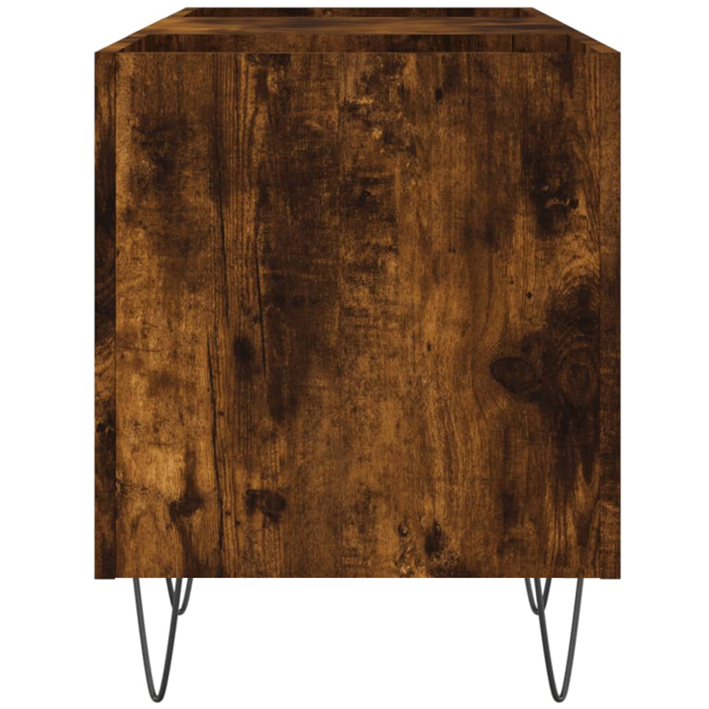 vidaXL 2 Shelf Smoked Oak Record Cabinet Image 5