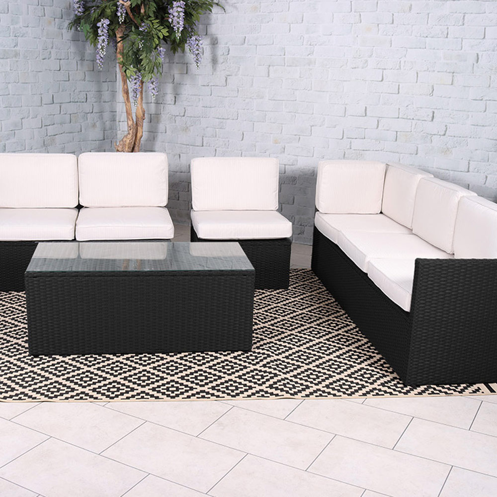 Royalcraft Berlin 5 Seater Black Corner Lounge Set Image 3