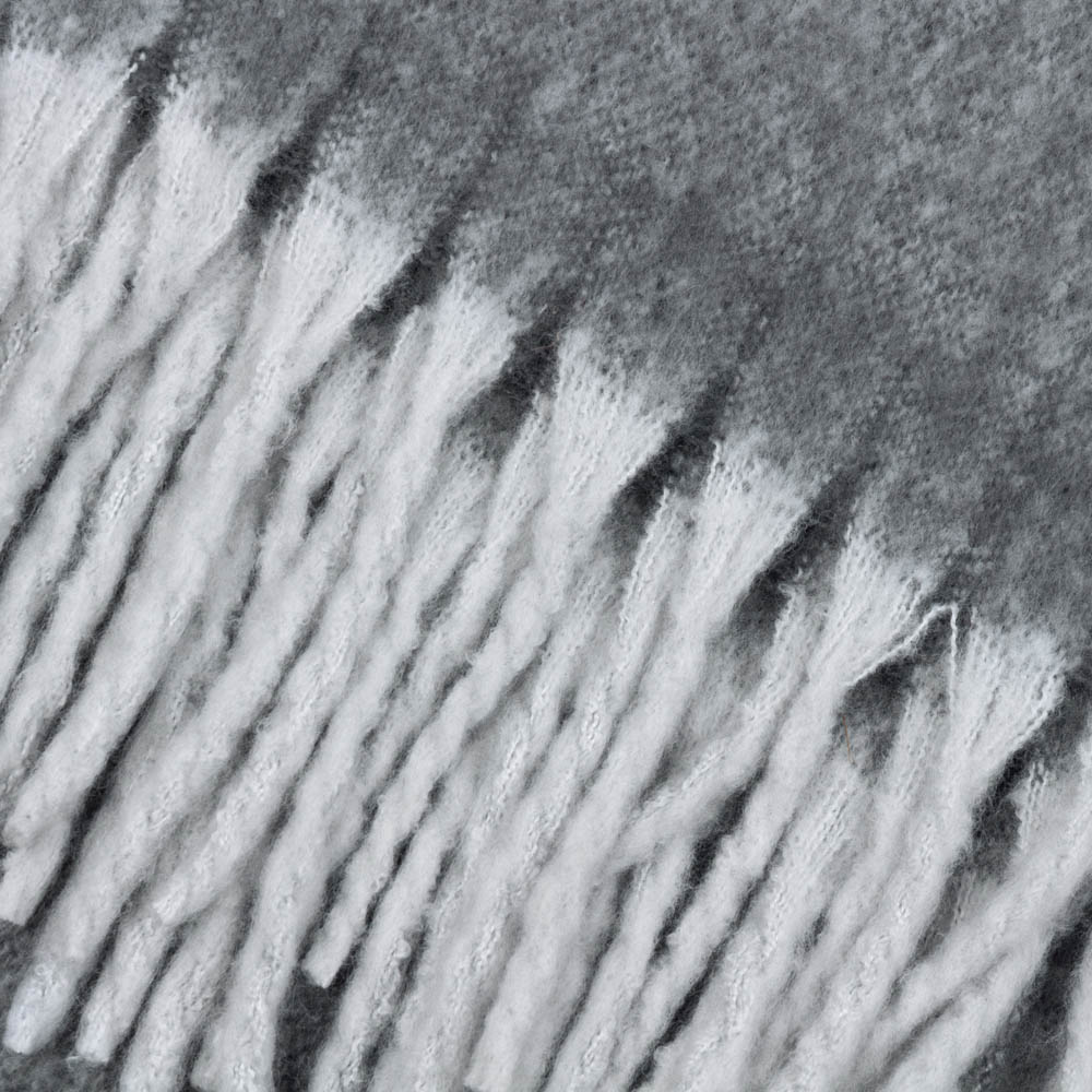 Furn Charcoal Cosy Woven Tasselled Throw 140 x 180cm Image 4