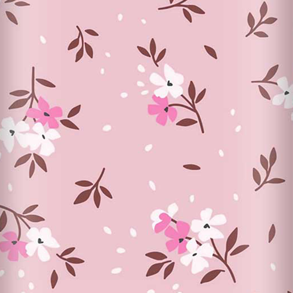 Warren Reed Designer Mini Cabin Pretty Pink Flower Pattern Suitcase Image 3