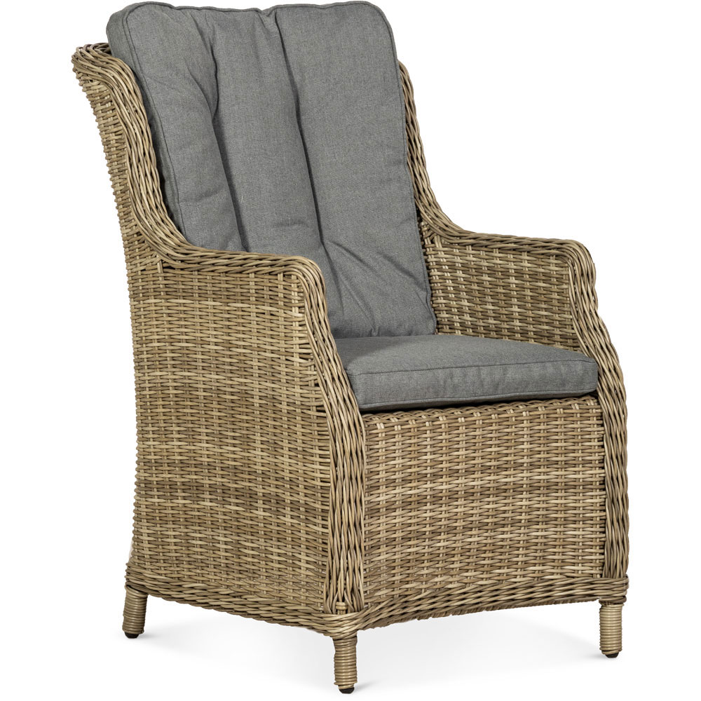 Royalcraft Wentworth Rattan 2 Seater Highback Comfort Round Bistro Set Image 4