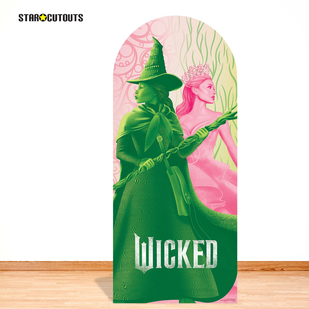 Star Cutouts Logo Backdrop Wicked Glinda and Elphaba Cardboard Cutout 6ft Image 2
