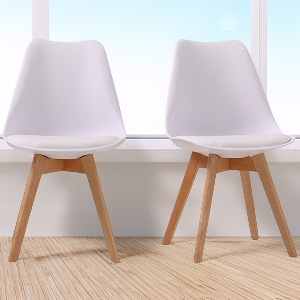 Louvre Set of 2 White Dining Chair Image 1