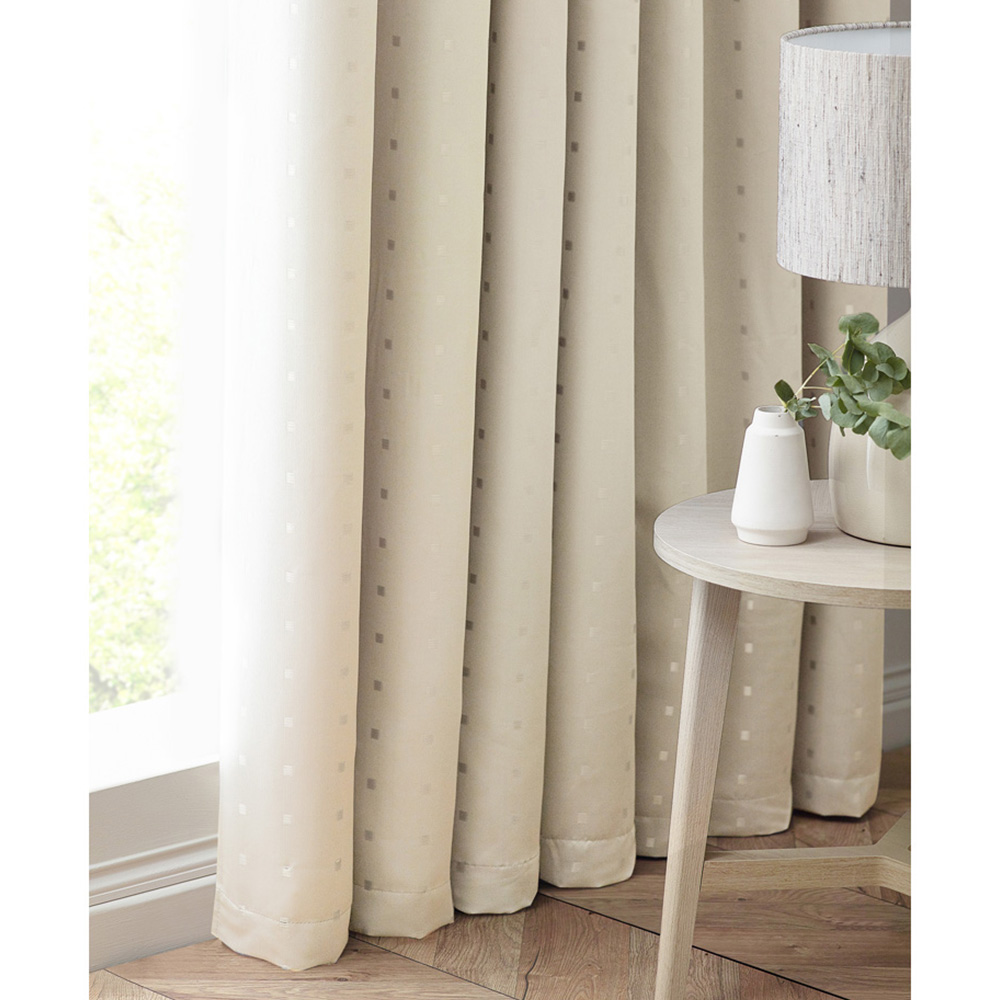 Alan Symonds Madison Cream Ring Top Curtain 229 x 183cm Image 3