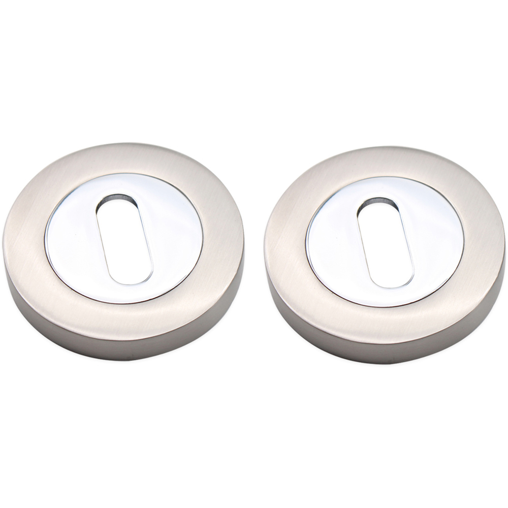 Spira Brass Dual Tone Oval Standard Escutcheon 2 Pack Image 1
