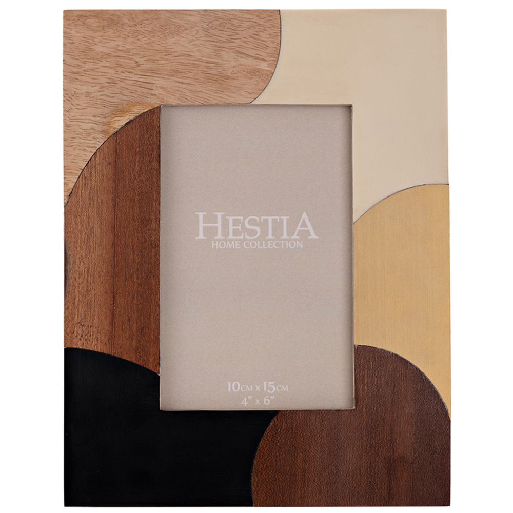 Premier Housewares Hestia Resin and Mangowood Frame 4 x 6 Inch Image 1