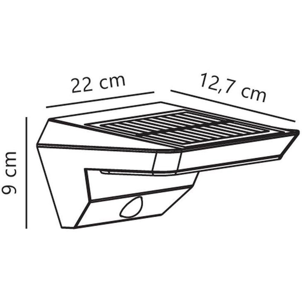 Nordlux Agena Black Solar LED Wall Light Image 7