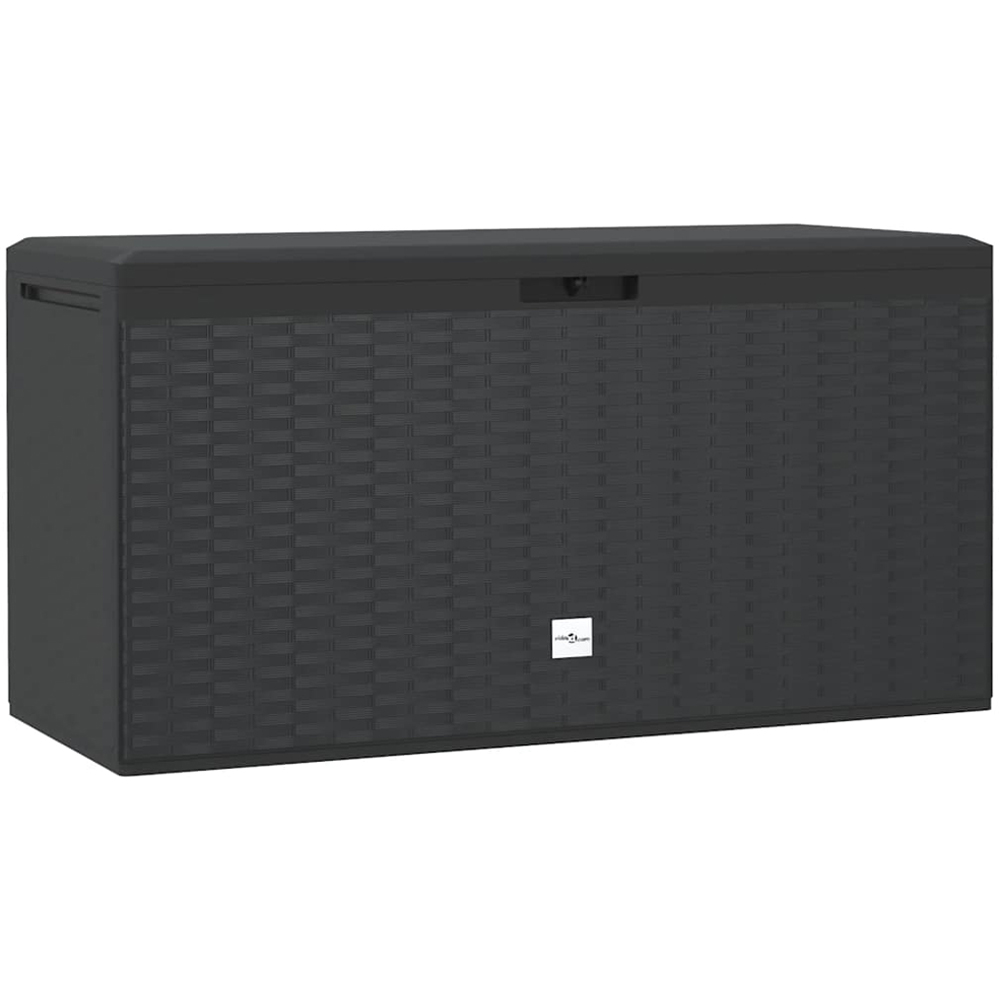 vidaXL 290L Anthracite Polypropylene Garden Storage Box Image 1