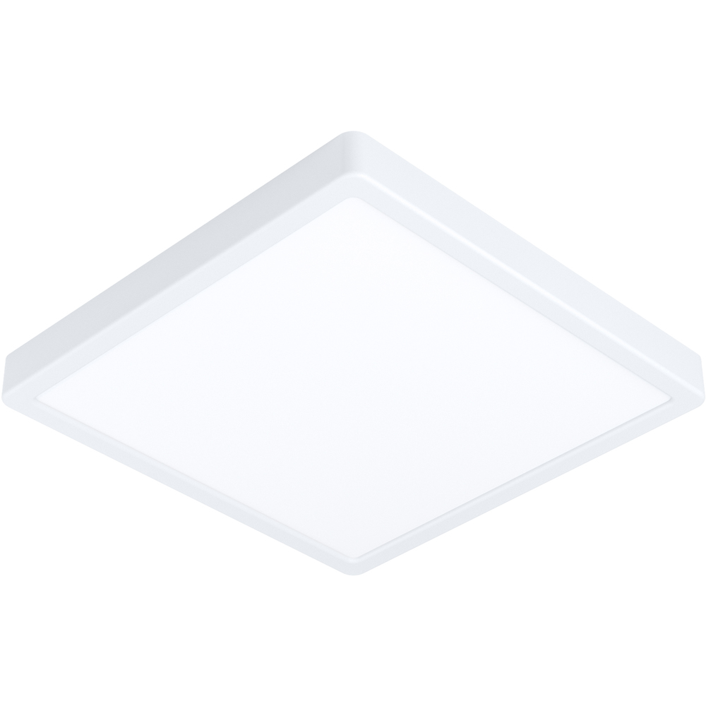 EGLO Fueva-Z White Aluminium Square Smart Control Colour Changing LED Ceiling Light Image 1