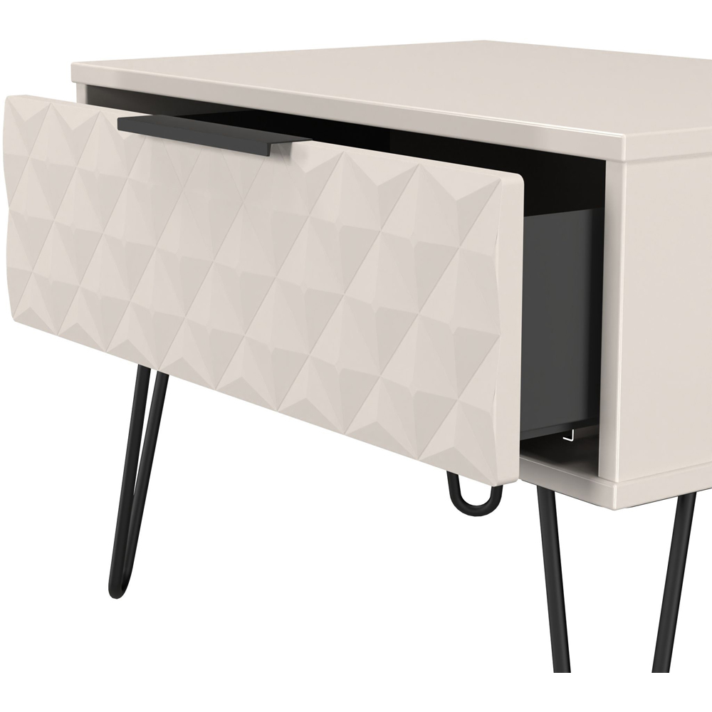 Crowndale Harlequin Single Drawer Kashmir Matt Wide Side Table Ready Assembled Image 5