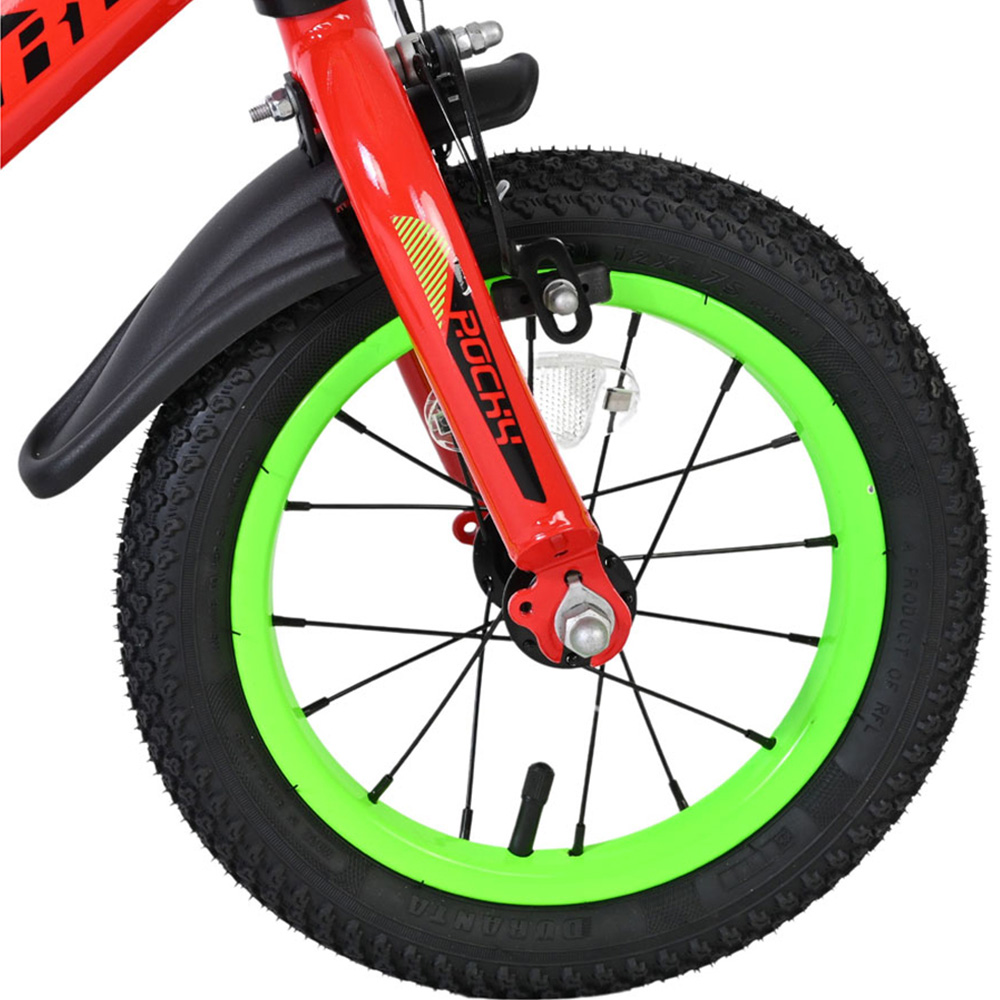 Volare Rocky Kids 12 inch Red Bike with Stabilisers Image 7