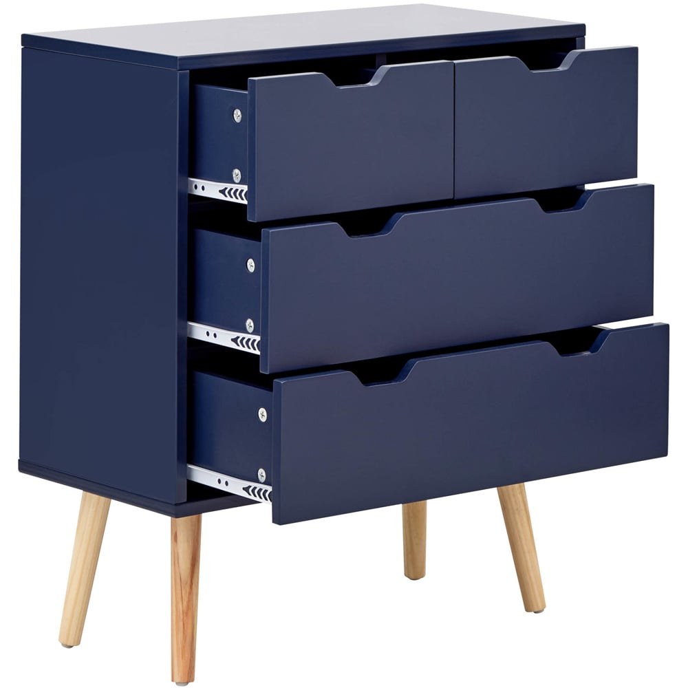 GFW Nyborg 4 Drawer Nightshadow Blue Chest of Drawers Image 4