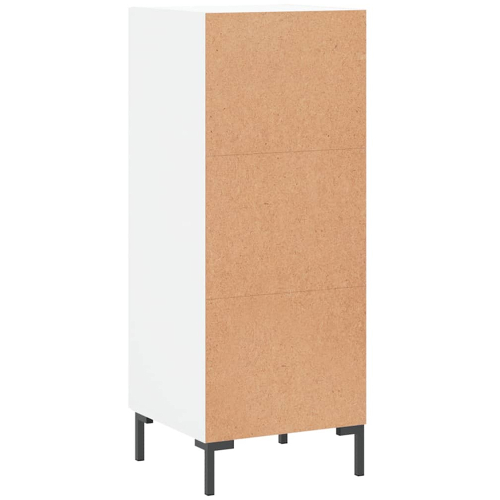 vidaXL Single Glass Door White Sideboard Image 8