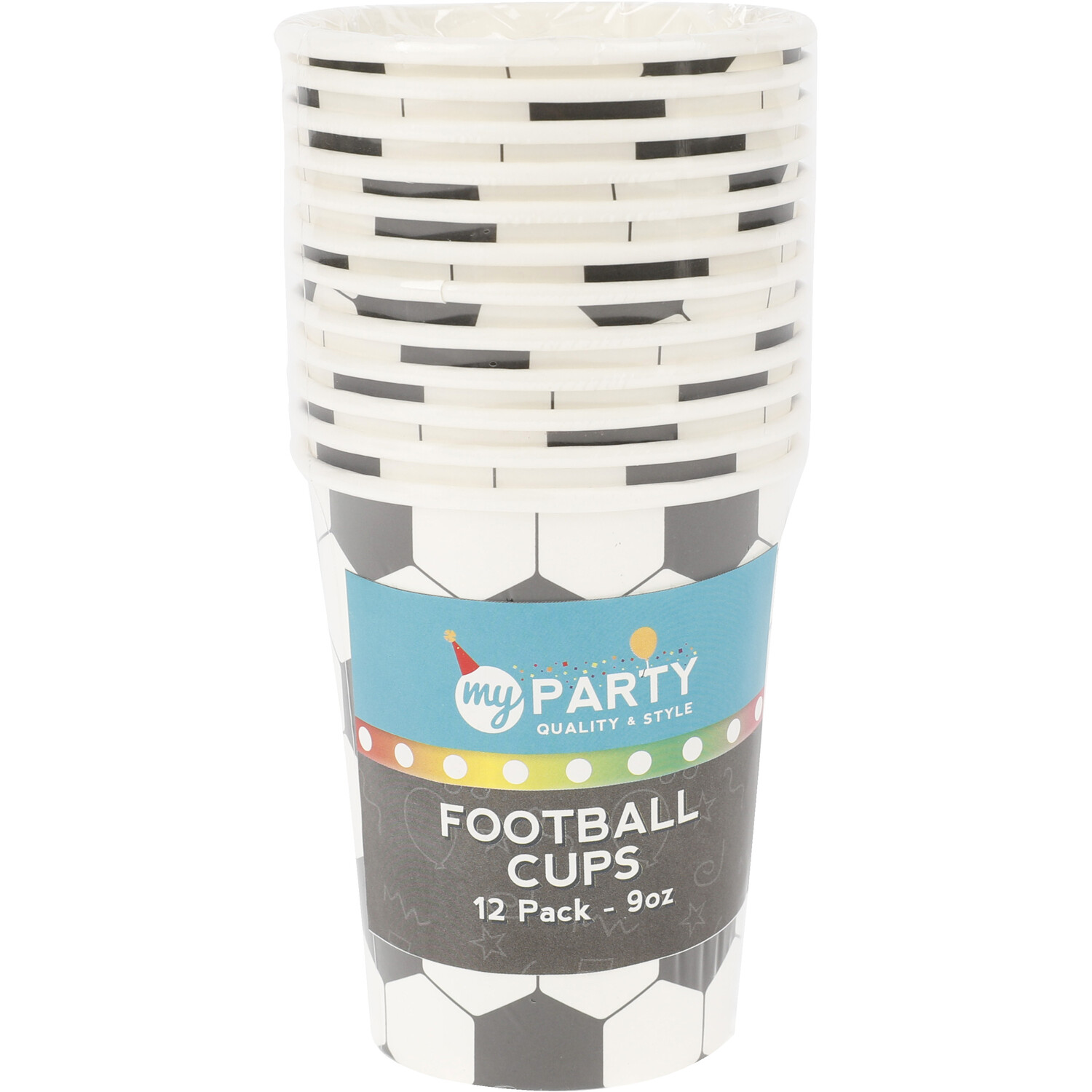 Single My Party Football Cups 12 Pack in Assorted styles Image 2