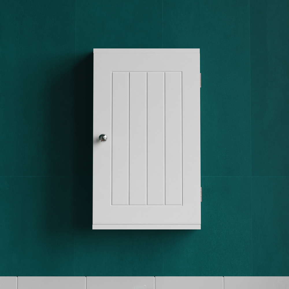 Bath Vida Priano White 1 Door Bathroom Cabinet Image 5