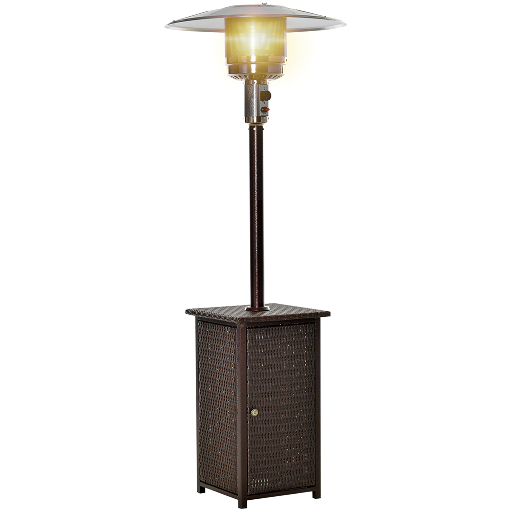 Outsunny Freestanding Wicker Rattan Table Top Heater Image 1