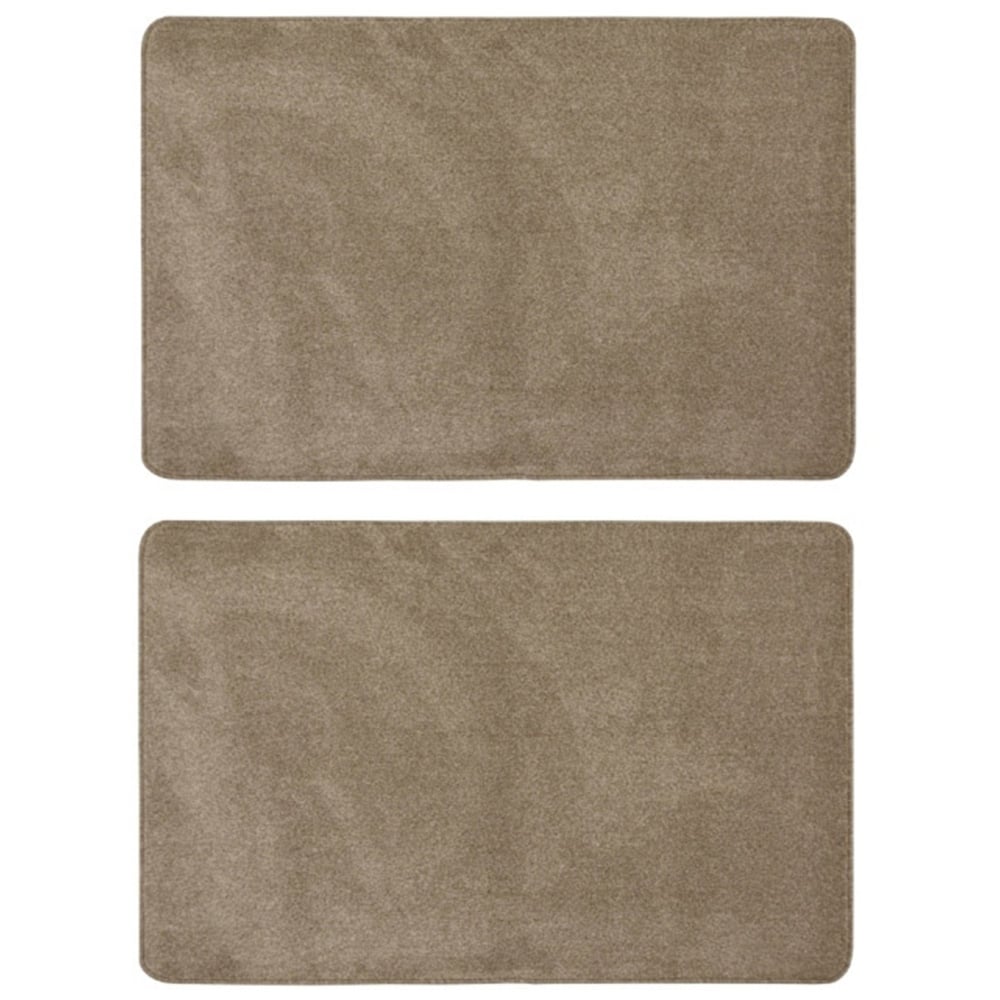 Melrose Relay Latte Mat 50 x 80cm Twin Pack Image 1