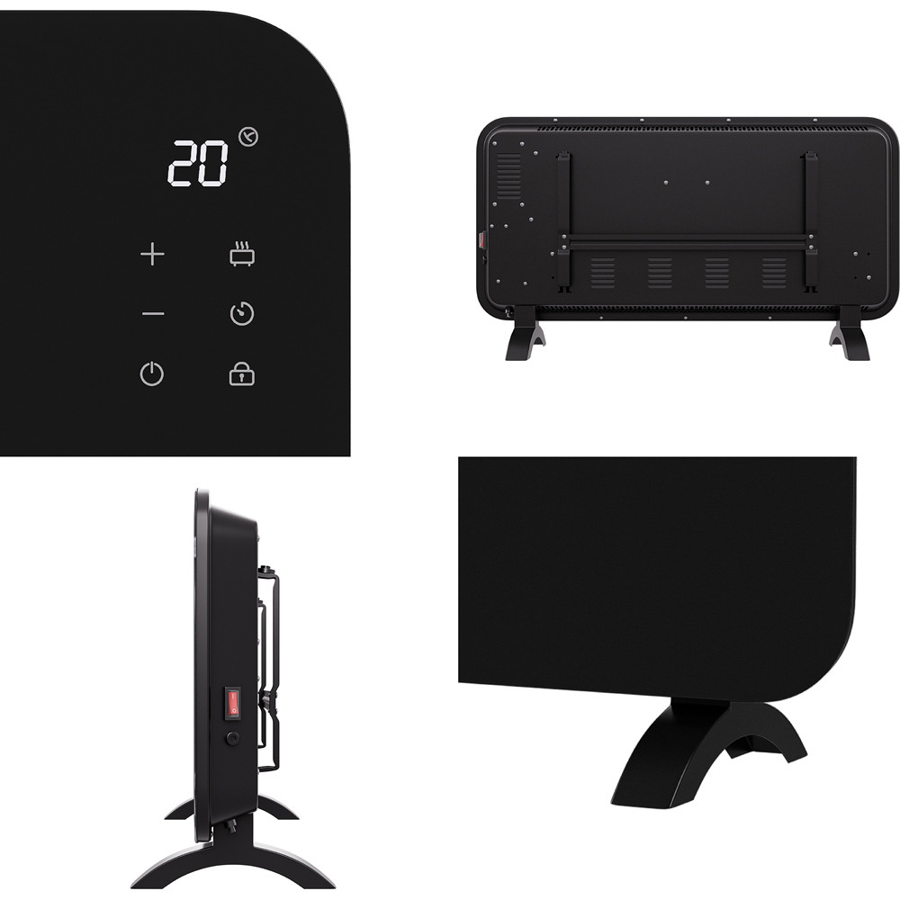 TCP Smart Midnight Black Glass Panel Heater with Energy Monitoring 2000W Image 3