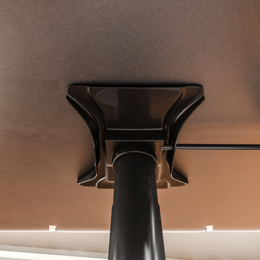 Vida Designs Henderson Black and White Swivel Office Chair Image 3