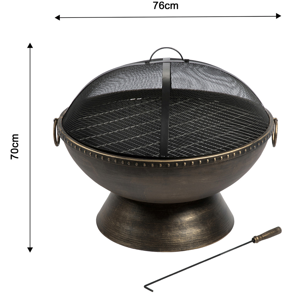 Teamson Home Round Steel Wood Burning Fire Pit 29 inch Image 6