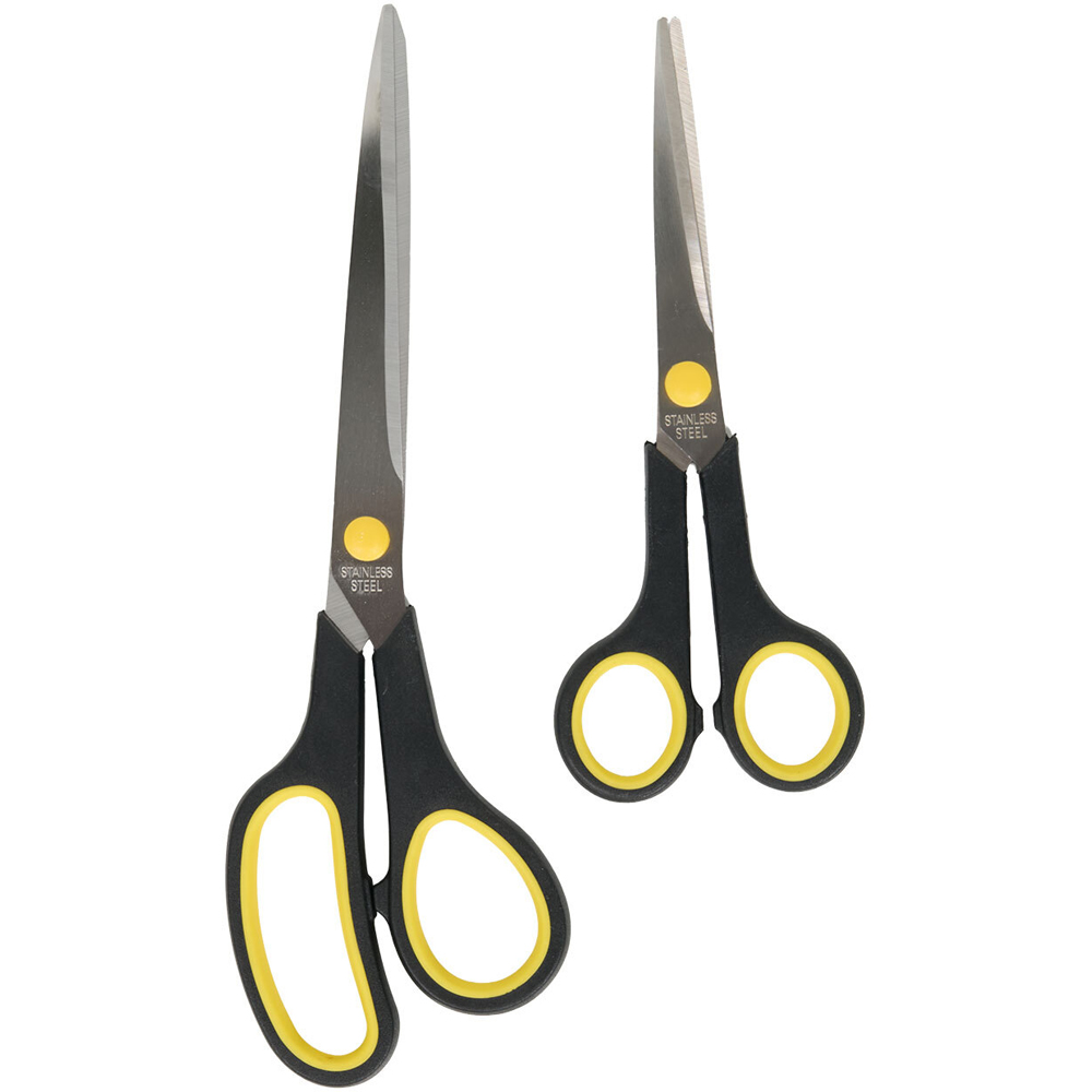 Set of 2 Functional Scissors Black Image 2