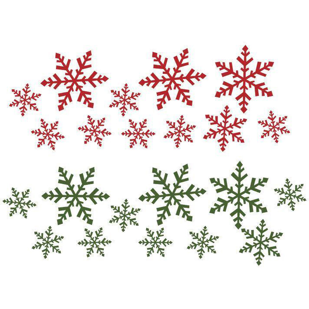 Walplus Colourful Christmas Snowflakes Self Adhesive Wall Stickers 22 Piece Image 2
