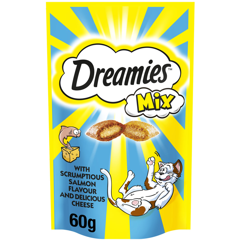 Dreamies Salmon and Cheese Cat Treats 60g Image 1