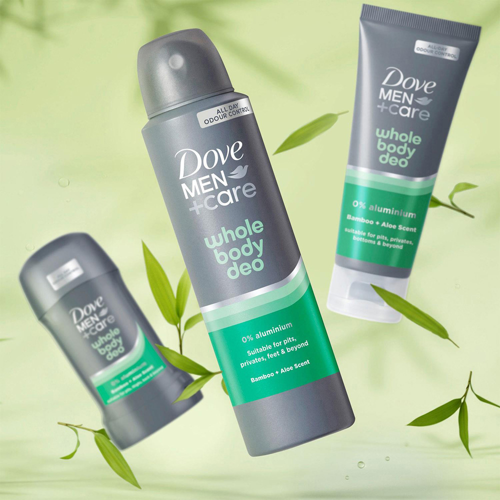 Dove Men+Care Whole Body Bamboo and Aloe Odour Control Deodorant Stick 50ml 6 Pack Image 3