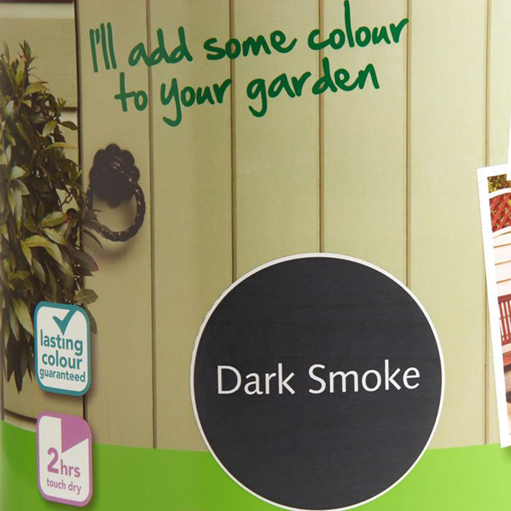 Wilko Garden Colour Dark Smoke Wood Paint 2.5L Image 3