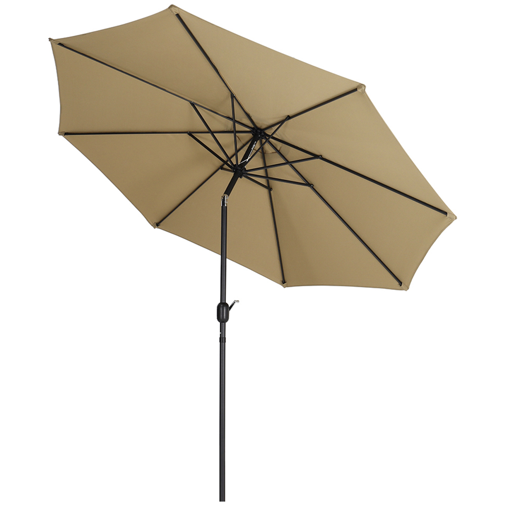 Living and Home Taupe LED Cantilever Parasol 3m Image 3