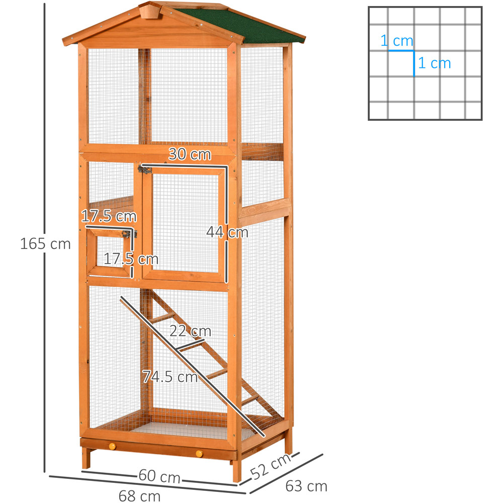 PawHut Tall Orange Bird Cage Image 9