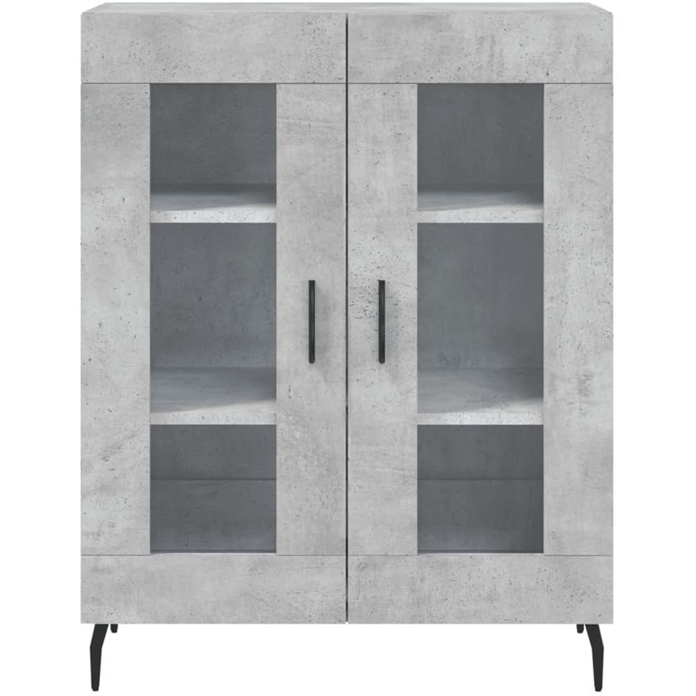 vidaXL 2 Door 3 Shelf Concrete Grey Sideboard Image 5