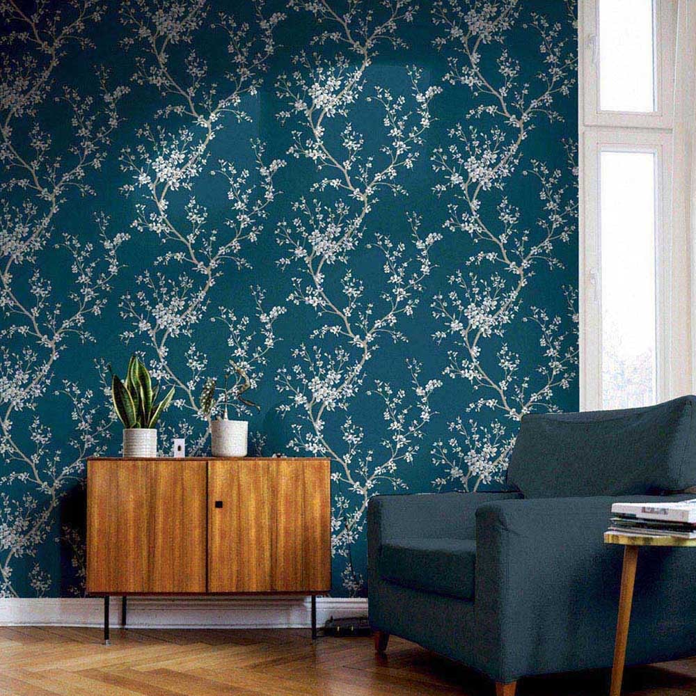 Arthouse Oriental Trail Teal Wallpaper Image 6