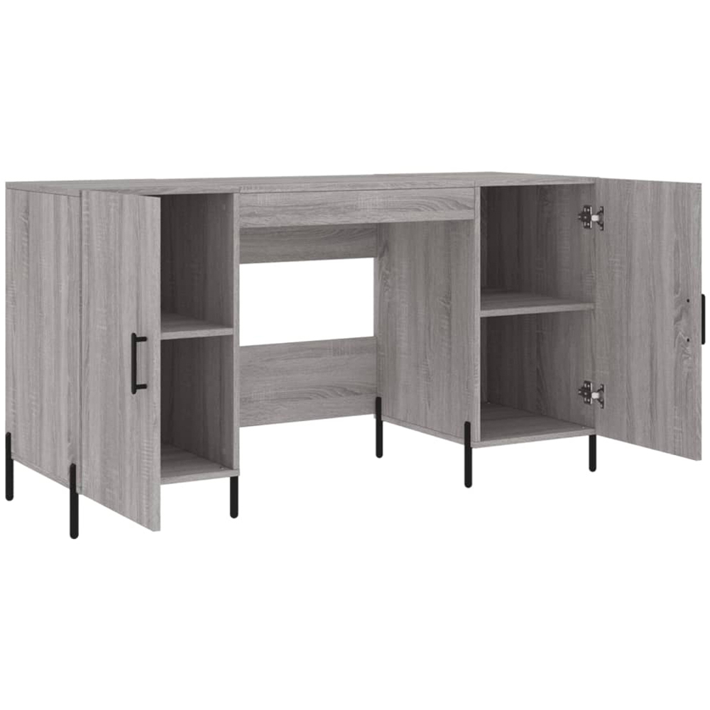 vidaXL 2 Door Computer Desk Grey Sonoma Image 4