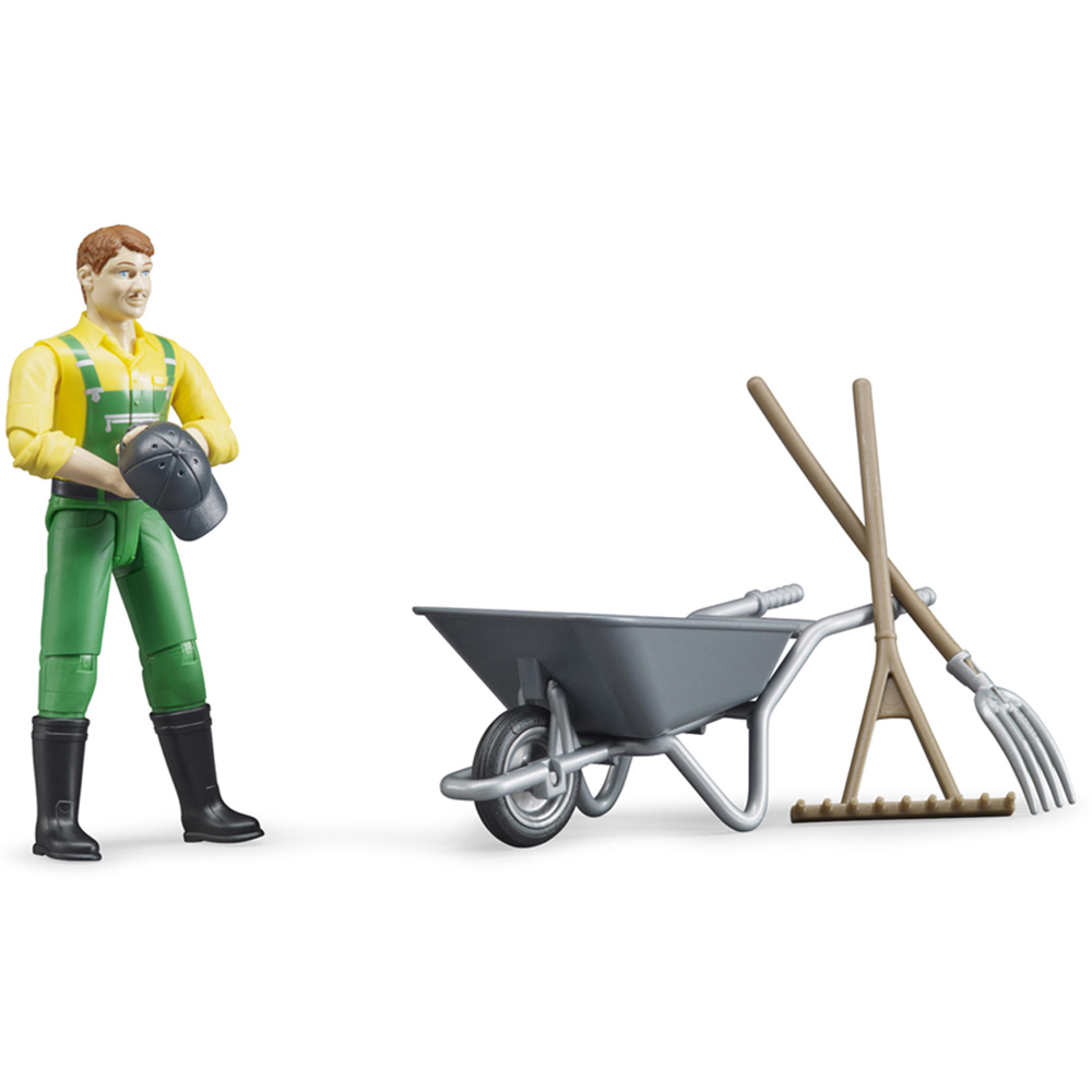 Bruder Kids bworld Farmer Figure and Accessories Playset Model Image 4