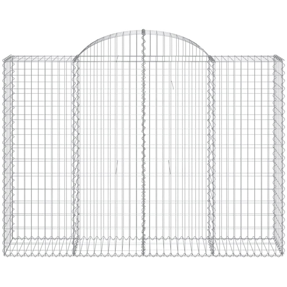 vidaXL Silver Galvanised Iron Arched Gabion Basket 200 x 50 x 140/160cm 13 Pack Image 4