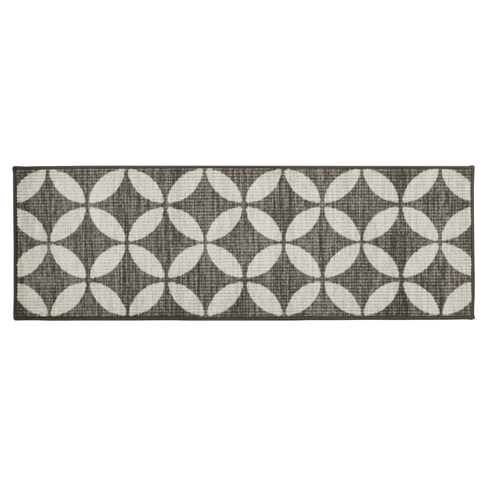 JVL Fiora M Pewter Washable Mat Runner 57 x 150cm Image 5