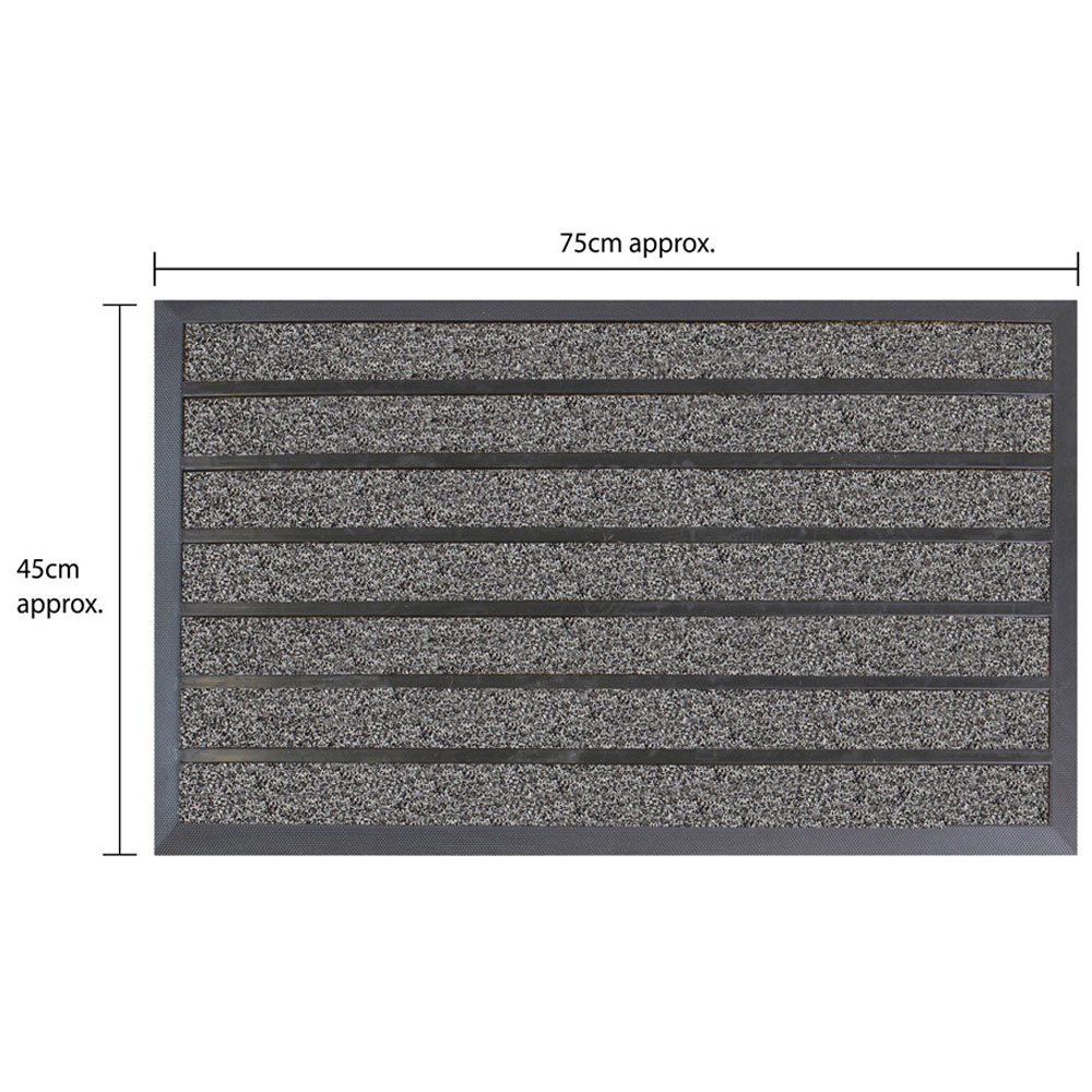 JVL Dirt Stopper Pro Grey Scraper Door Mat 45 x 75cm Image 6