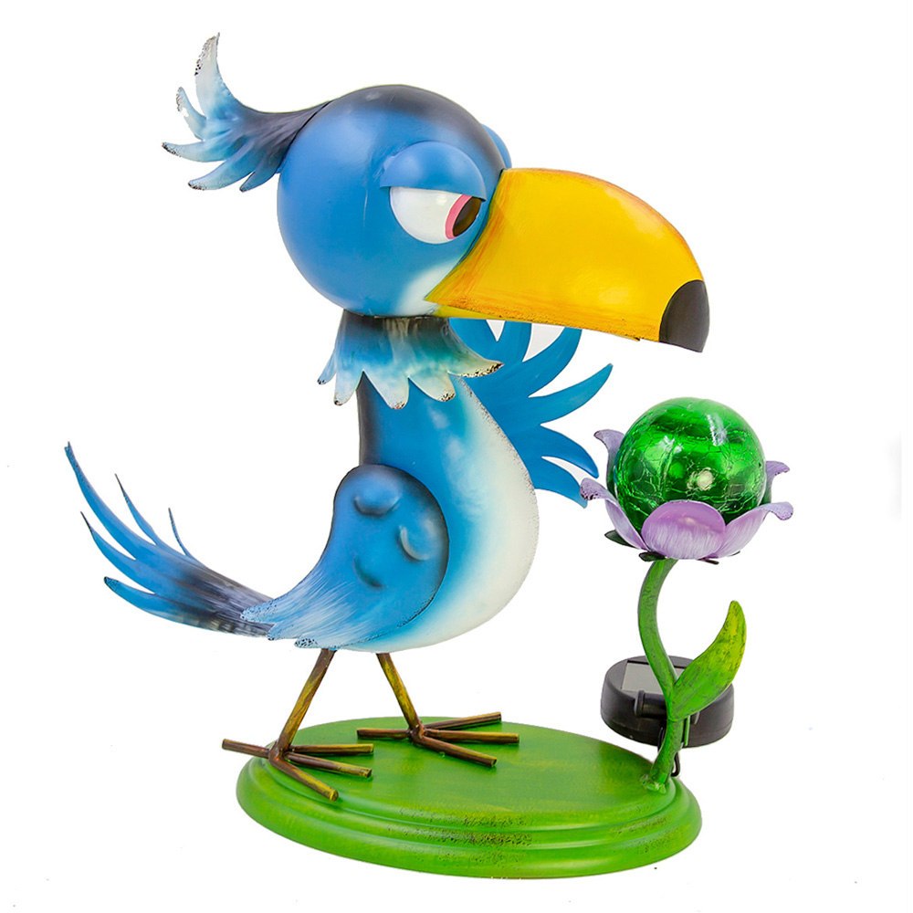 GardenKraft Metal Toucan with LED Solar Light Image 3