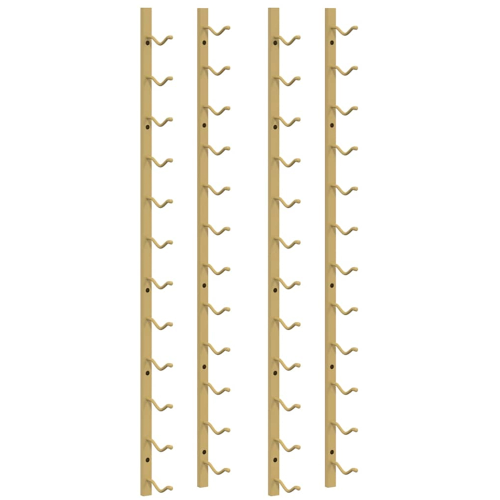 vidaXL 12 Bottle Gold Wall Mounted Wine Rack Set of 2 Image 3