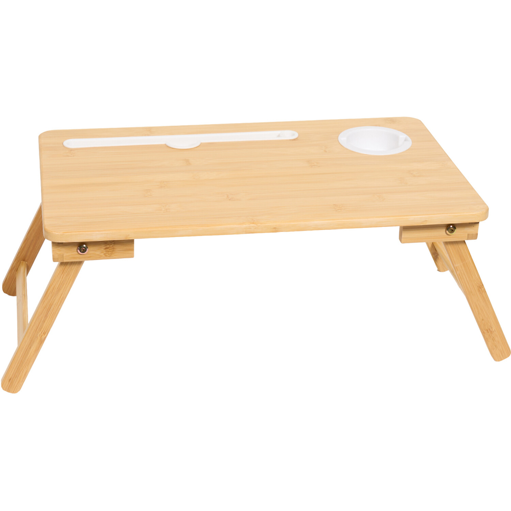 Foldaway Bamboo Laptop Table Natural Image 4