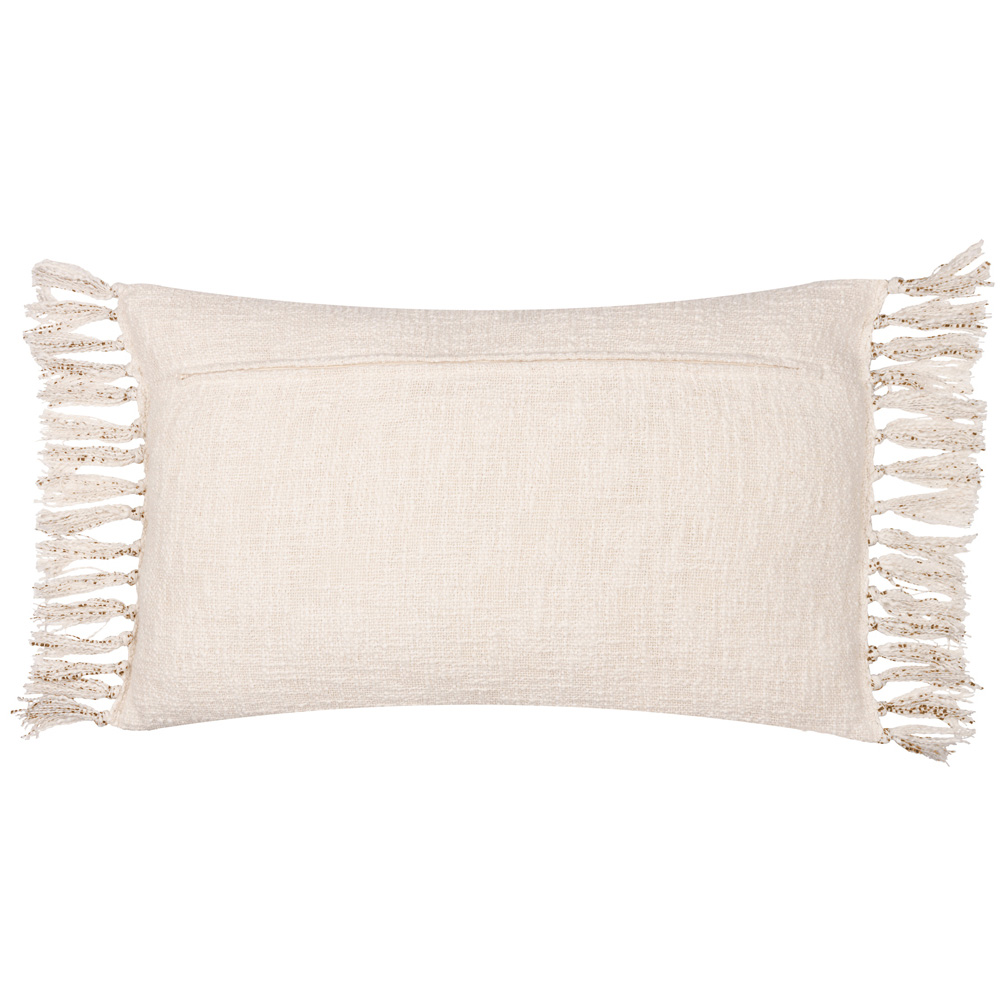 Yard Sono Cumin Ink Abstract Fringed Cushion Image 3