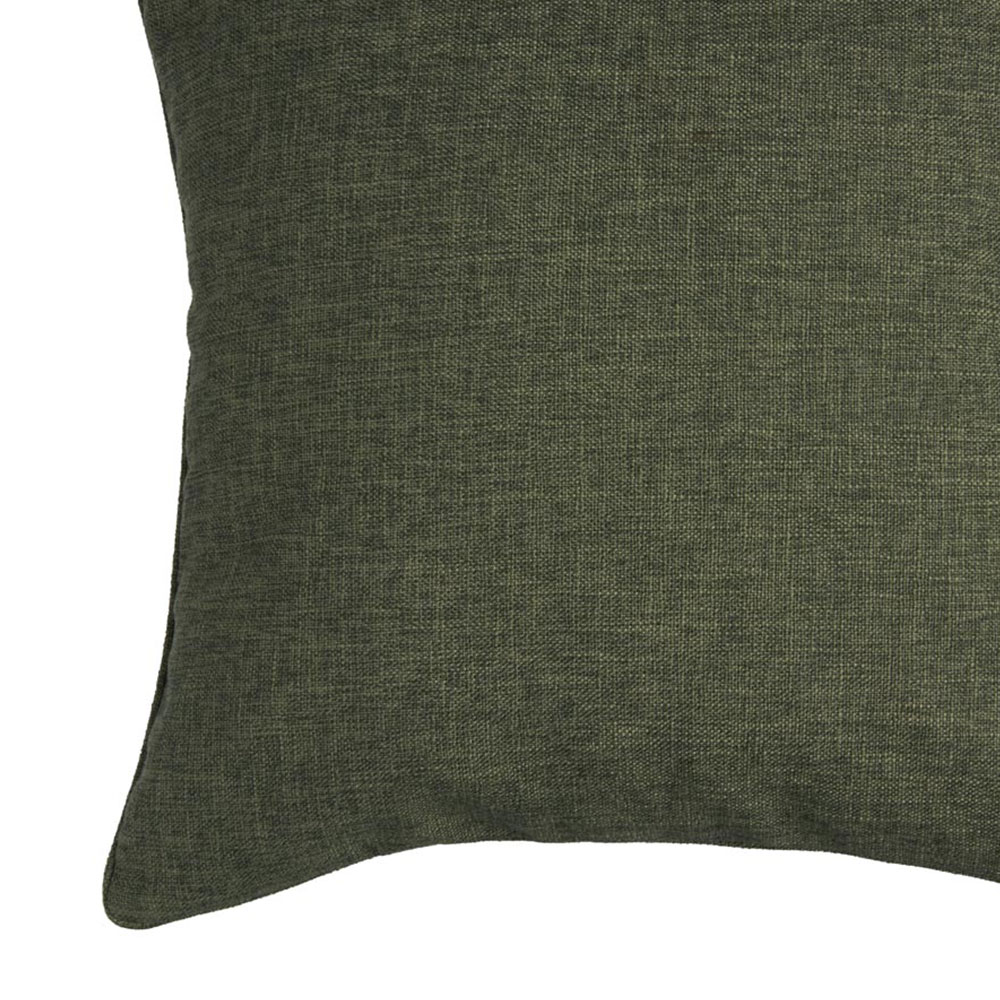 Wilko Olive Green Faux Linen Cushion 43 x 43cm Image 5