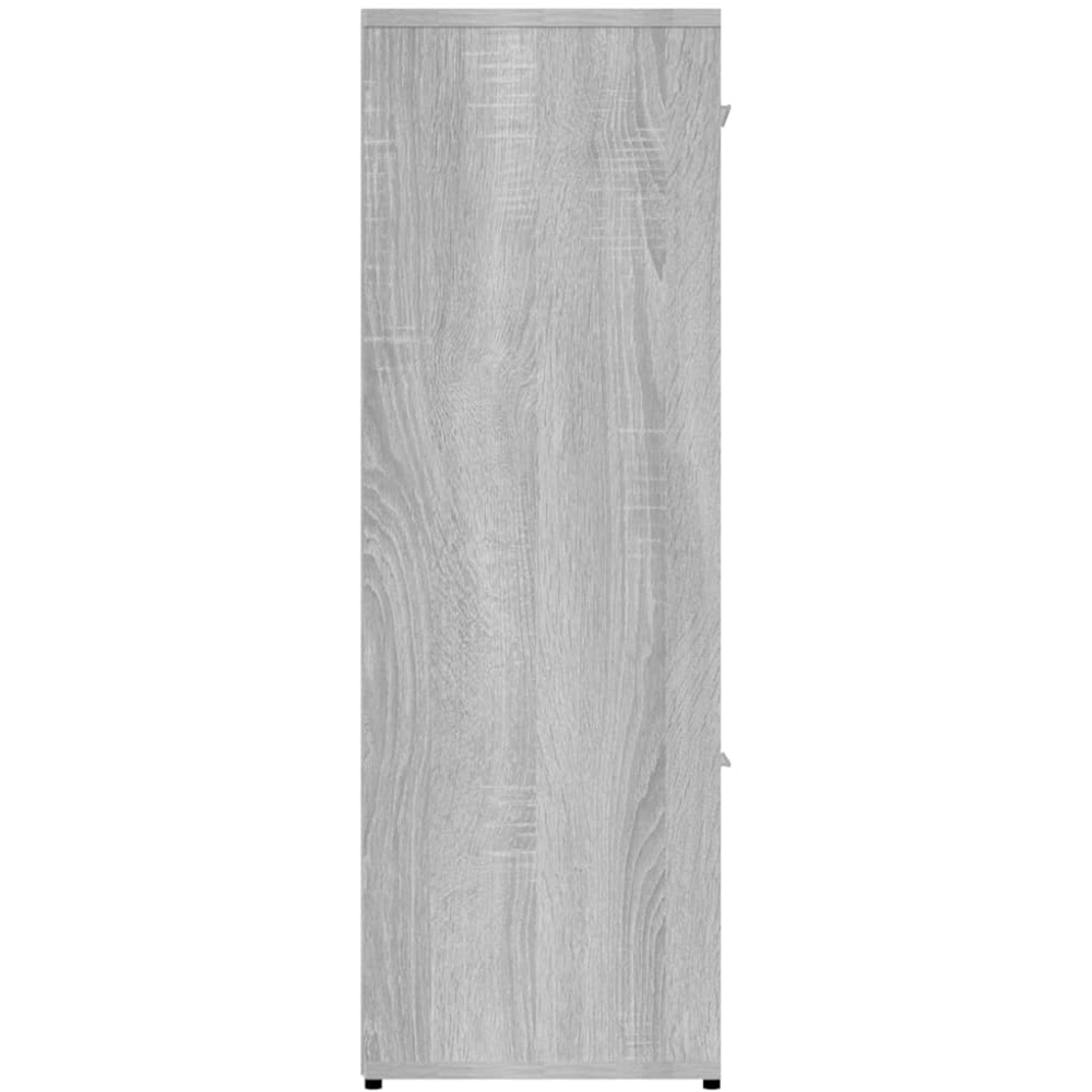 vidaXL 5 Door 4 Shelf Grey Sonoma Oak Bookcase Image 6